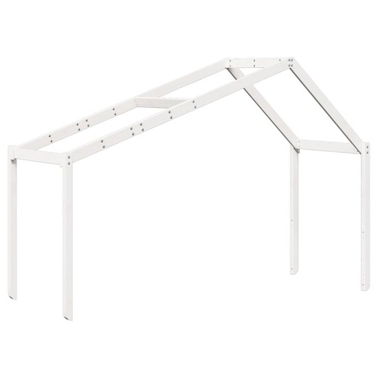 Kinderbedhuisje 213X95,5X144,5 Cm Massief Grenenhout 213 x 95.5 x 144.5 cm Wit