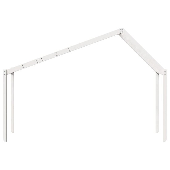 Kinderbedhuisje 213X95,5X144,5 Cm Massief Grenenhout 213 x 95.5 x 144.5 cm Wit