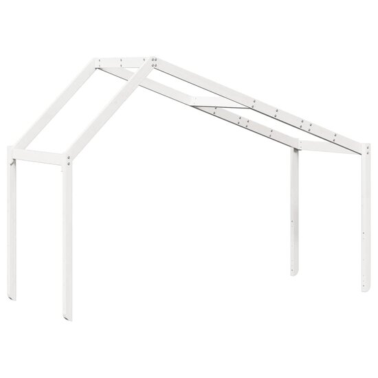 Kinderbedhuisje 213X95,5X144,5 Cm Massief Grenenhout 213 x 95.5 x 144.5 cm Wit