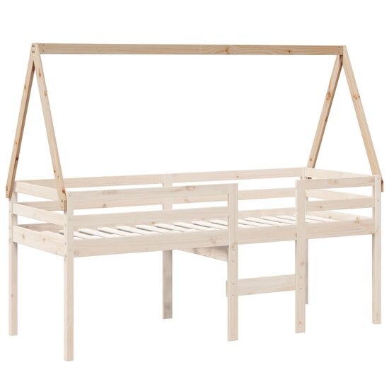 Kinderbedhuisje 209X85,5X88 Cm Massief Grenenhout 209 x 85.5 x 88 cm Naturel