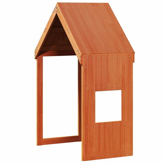 Kinderbedhuisje 55X99X139,5 Cm Massief Grenenhout 55 x 99 x 139.5 cm Wasbruin