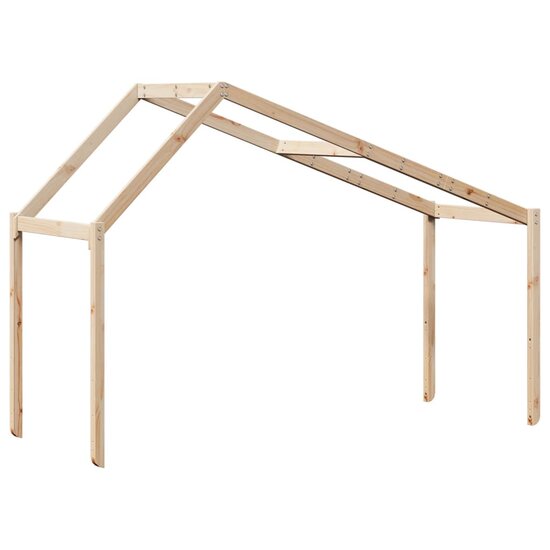 Kinderbedhuisje 203X95,5X142 Cm Massief Grenenhout 203 x 95.5 x 142 cm Naturel