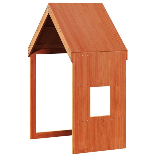 Kinderbedhuisje 60X99X139,5 Cm Massief Grenenhout 60 x 99 x 139.5 cm Wasbruin