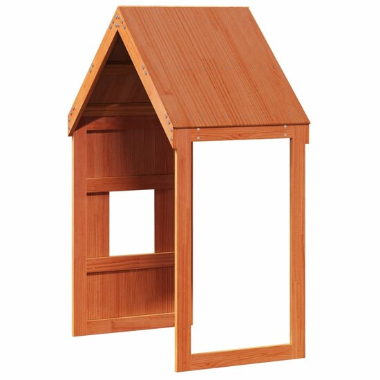 Kinderbedhuisje 60X99X139,5 Cm Massief Grenenhout 60 x 99 x 139.5 cm Wasbruin