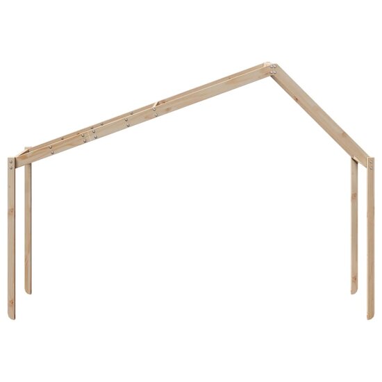 Kinderbedhuisje 203X80,5X142 Cm Massief Grenenhout 203 x 80.5 x 142 cm Naturel