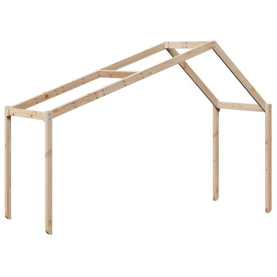Kinderbedhuisje 213X95,5X144,5 Cm Massief Grenenhout 213 x 95.5 x 144.5 cm Naturel