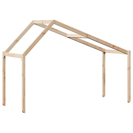 Kinderbedhuisje 213X95,5X144,5 Cm Massief Grenenhout 213 x 95.5 x 144.5 cm Naturel
