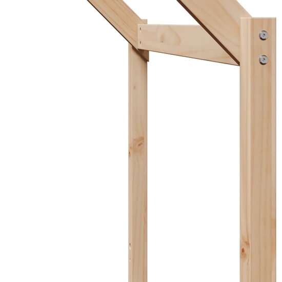 Kinderbedhuisje 213X95,5X144,5 Cm Massief Grenenhout 213 x 95.5 x 144.5 cm Naturel