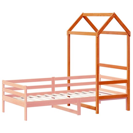 Kinderbedhuisje 118x70x176,5 cm massief grenenhout wasbruin
