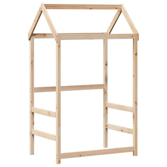 Kinderbedhuisje 118X70X176,5 Cm Massief Grenenhout 118 x 70 x 176.5 cm Naturel