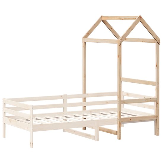 Kinderbedhuisje 118X70X176,5 Cm Massief Grenenhout 118 x 70 x 176.5 cm Naturel