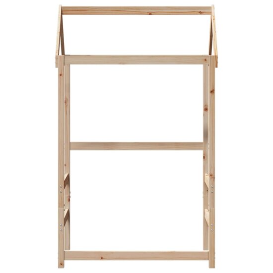 Kinderbedhuisje 118X70X176,5 Cm Massief Grenenhout 118 x 70 x 176.5 cm Naturel