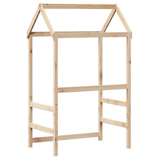 Kinderbedhuisje 118X70X176,5 Cm Massief Grenenhout 118 x 70 x 176.5 cm Naturel