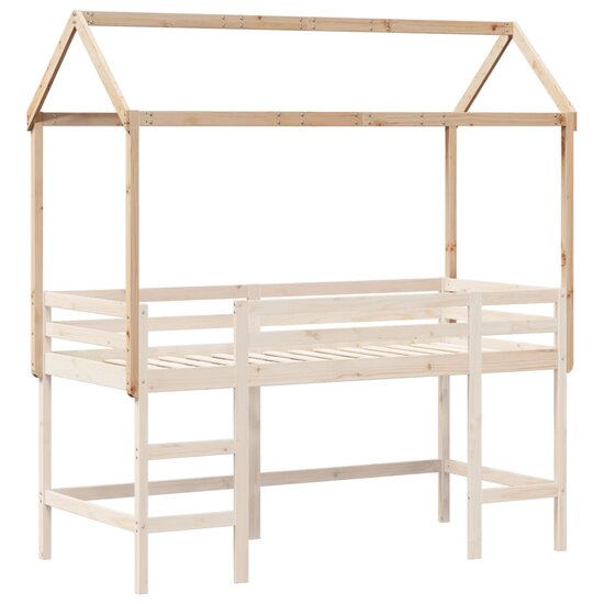 Kinderbedhuisje 217X95,5X159 Cm Massief Grenenhout 217 x 95.5 x 159 cm Naturel