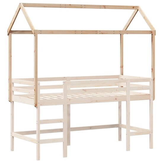 Kinderbedhuisje 207X95,5X159 Cm Massief Grenenhout 207 x 95.5 x 159 cm Naturel