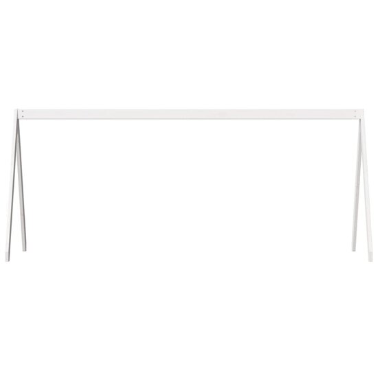 Kinderbedhuisje 209x95,5x88 cm massief grenenhout wit