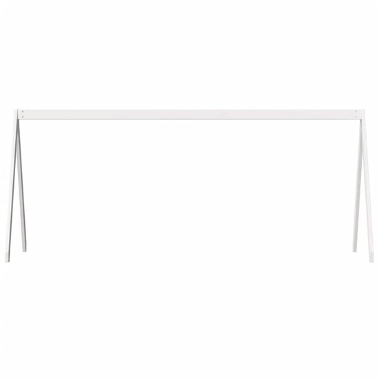 Kinderbedhuisje 199x95,5x88 cm massief grenenhout wit
