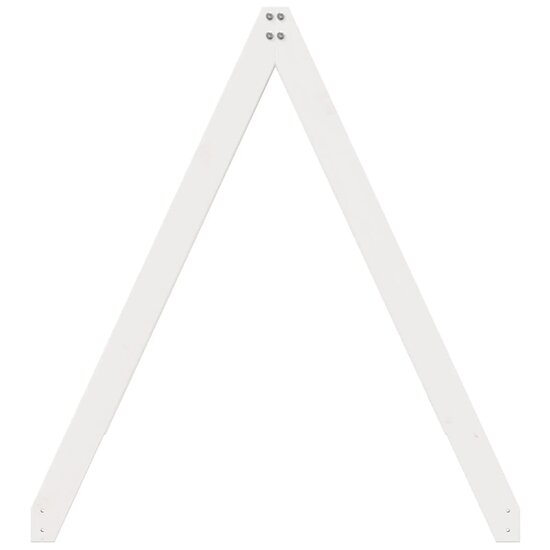 Kinderbedhuisje 199x95,5x88 cm massief grenenhout wit