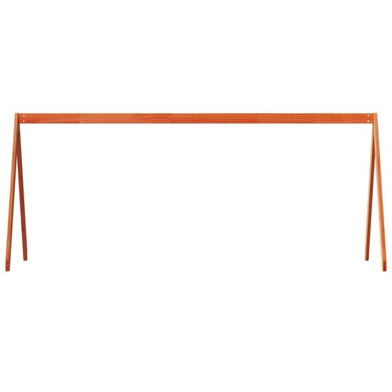 Kinderbedhuisje 209x85,5x88 cm massief grenenhout wasbruin