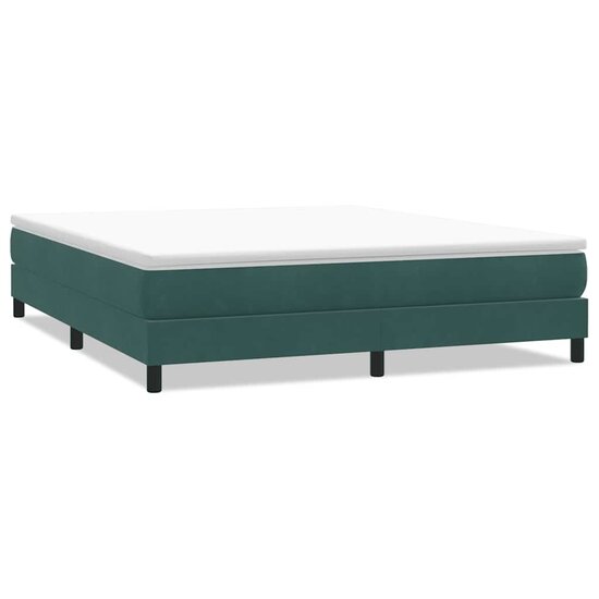 Boxspringbed Zonder Matras Fluweel Donkergroen 180 x 220 cm 25 cm