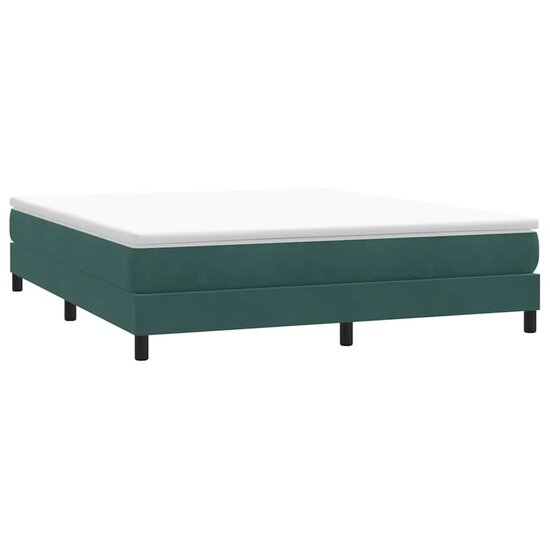 Boxspringbed Zonder Matras Fluweel Donkergroen 180 x 220 cm 25 cm