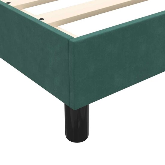 Boxspringbed Zonder Matras Fluweel Donkergroen 180 x 220 cm 25 cm