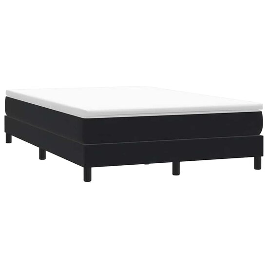 Bed Boxspring Zonder Matras Fluweel Zwart 160 x 220 cm 25 cm