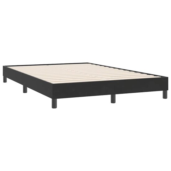 Bed Boxspring Zonder Matras Fluweel Zwart 160 x 220 cm 25 cm