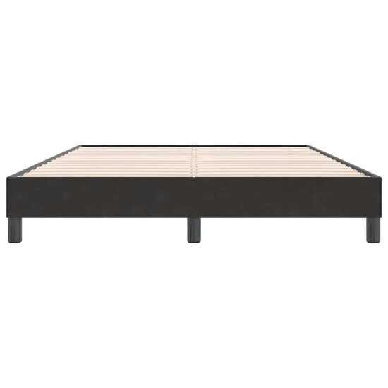 Bed Boxspring Zonder Matras Fluweel Zwart 160 x 220 cm 25 cm