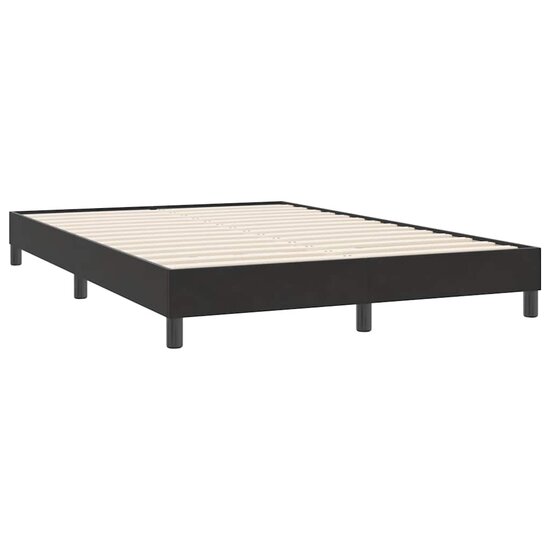Bed Boxspring Zonder Matras Fluweel Zwart 160 x 220 cm 25 cm