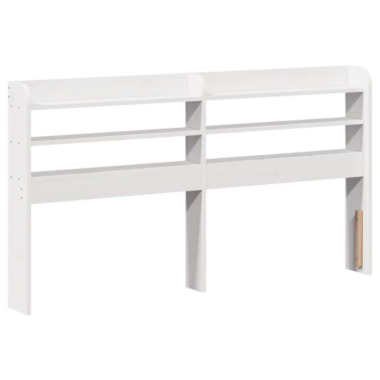 Bedframe met hoofdeinde zonder matras 140x200 cm wit