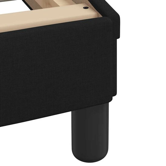 Bedframe met LED zonder matras 140x190 cm stof zwart