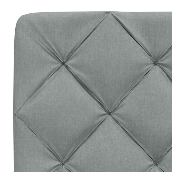 Bedframe met LED zonder matras stof 140x190 cm lichtgrijs
