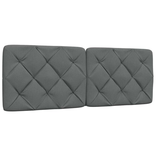 Bedframe met LED zonder matras 120x200 cm stof donkergrijs