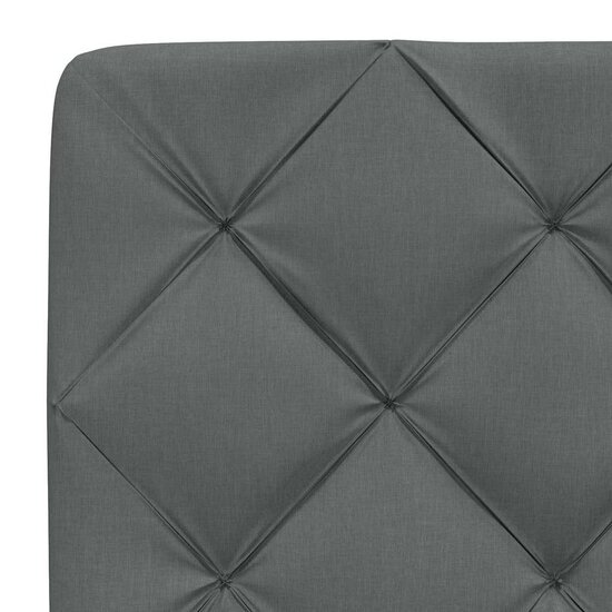 Bedframe met LED zonder matras 120x200 cm stof donkergrijs
