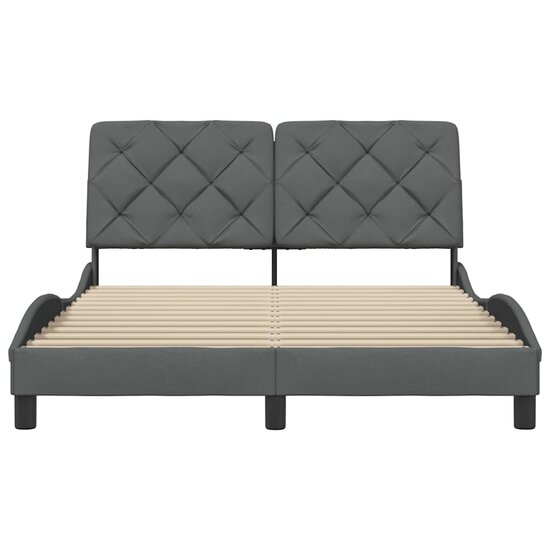Bedframe zonder matras 120x200 cm stof donkergrijs