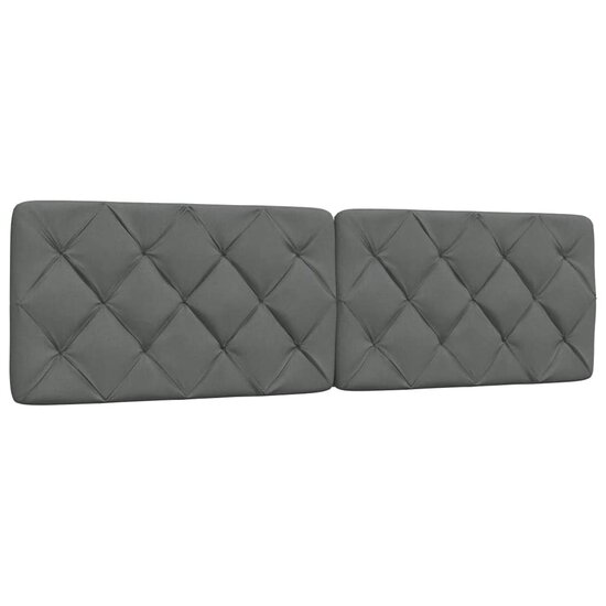 Bed met matras stof donkergrijs 180x200 cm