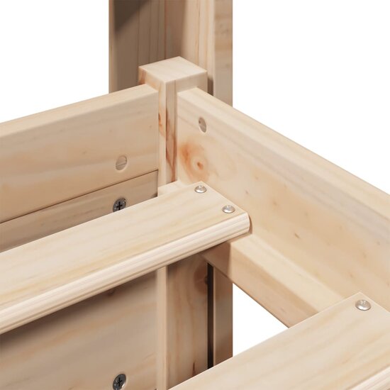 Bedframe Met Hoofdbord Massief Grenenhout 160 x 200 cm Bruin