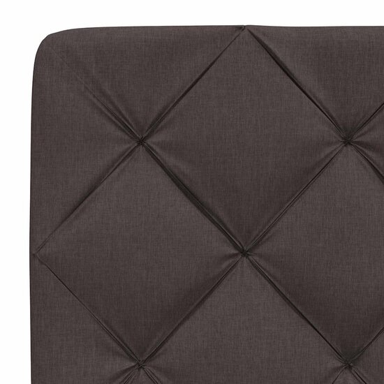 Bedframe Zonder Matras Stof 120 x 200 cm Donkerbruin