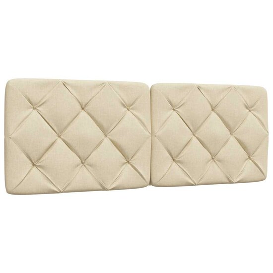 Bedframe Zonder Matras Stof Kleurig 120 x 200 cm Cr&egrave;me