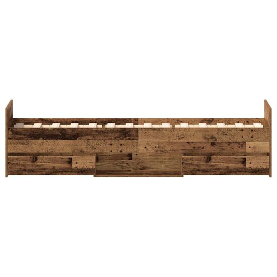 Bedframe Zonder Matras Bewerkt Hout 100 x 200 cm Oud hout