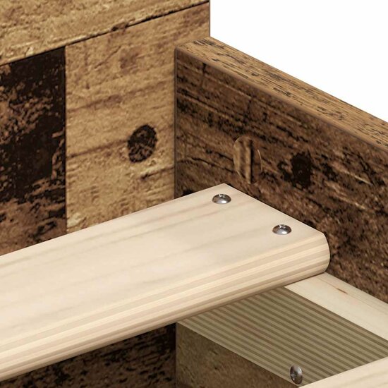 Bedframe Zonder Matras Bewerkt Hout 100 x 200 cm Oud hout