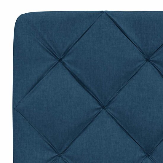 Bedframe Met Led Zonder Matras Stof 90 x 200 cm Blauw