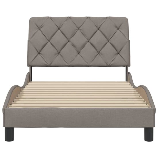 Bedframe Zonder Matras Stof 100 x 200 cm Taupe