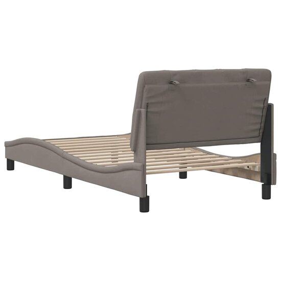 Bedframe Zonder Matras Stof 100 x 200 cm Taupe