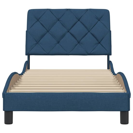 Bedframe Zonder Matras Stof 80 x 200 cm Blauw