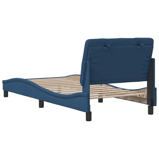 Bedframe Zonder Matras Stof 80 x 200 cm Blauw