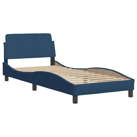 Bedframe Met Led Zonder Matras Stof 80 x 200 cm Blauw