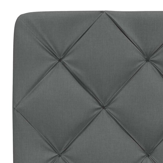 Bedframe Zonder Matras Stof 90 x 190 cm Donkergrijs