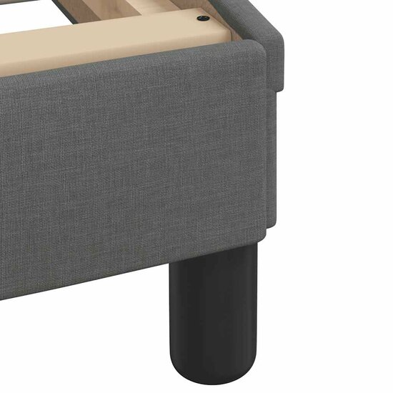 Bedframe Met Led Zonder Matras Stof 90 x 190 cm Donkergrijs